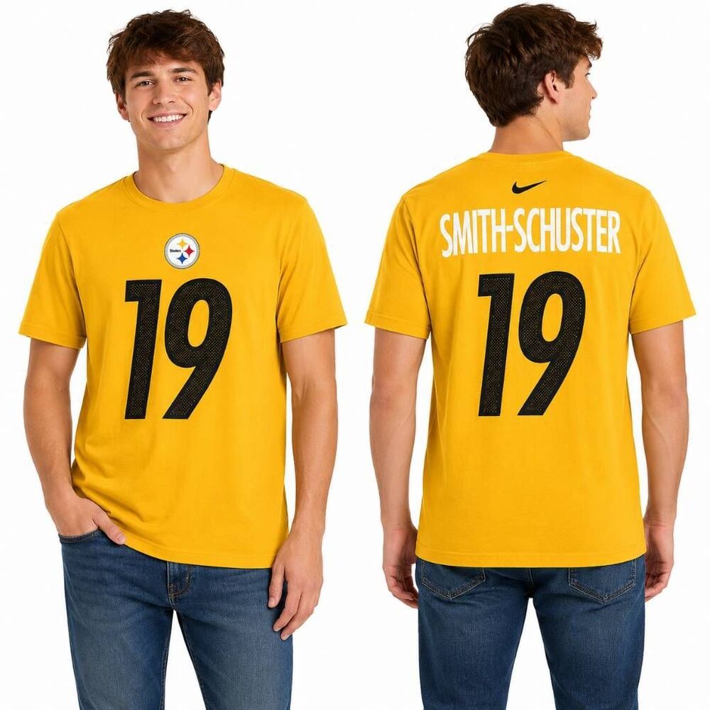 Nike JuJu Smith-Schuster #19 Steelers Gold Tee Large